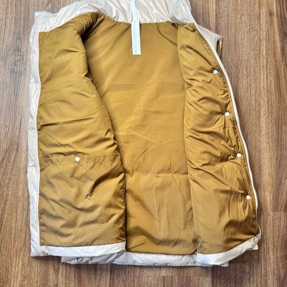 Fabletics NWT Oversized Puffer Vest Womens XL Polyester Blush Pink Pearlescent - Picture 4 of 13